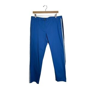 Talbots Blue Relaxed Chino Side Stripe Ankle Pants Size 10